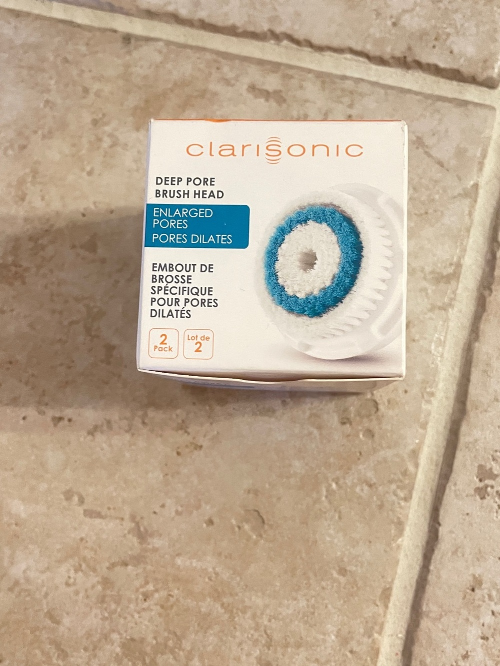 Clarisonic White Brush Head with Blue Ring - Deep Pore